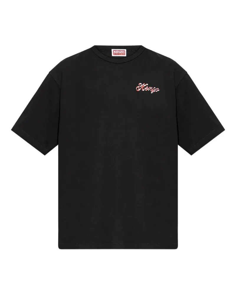Kenzo Winter Holidays T-Shirt mit Logo - Schwarz Schwarz