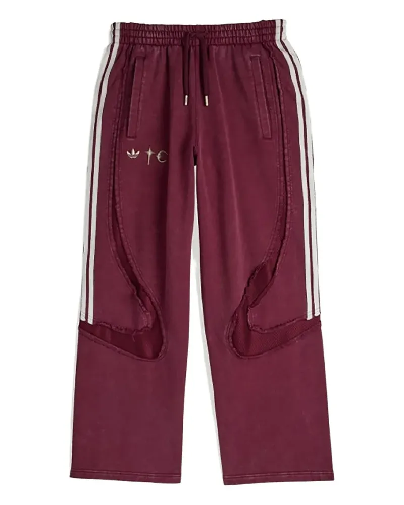adidas x Thug Club Teamgeist stripe track pants - Rot Rot