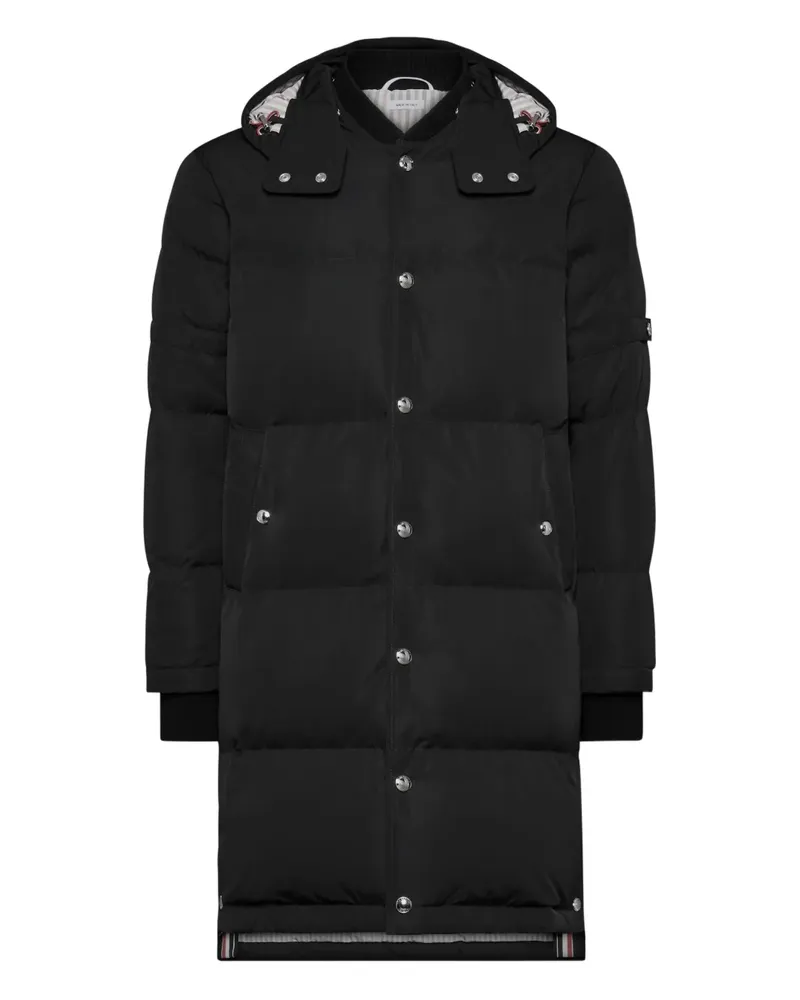 Thom Browne snap-fastening padded coat - Schwarz Schwarz