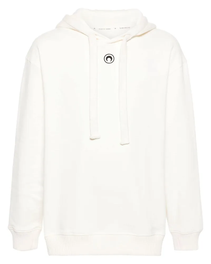 Marine Serre Hoodie aus Bio-Baumwolle mit Kalender-Print - Weiß Weiß