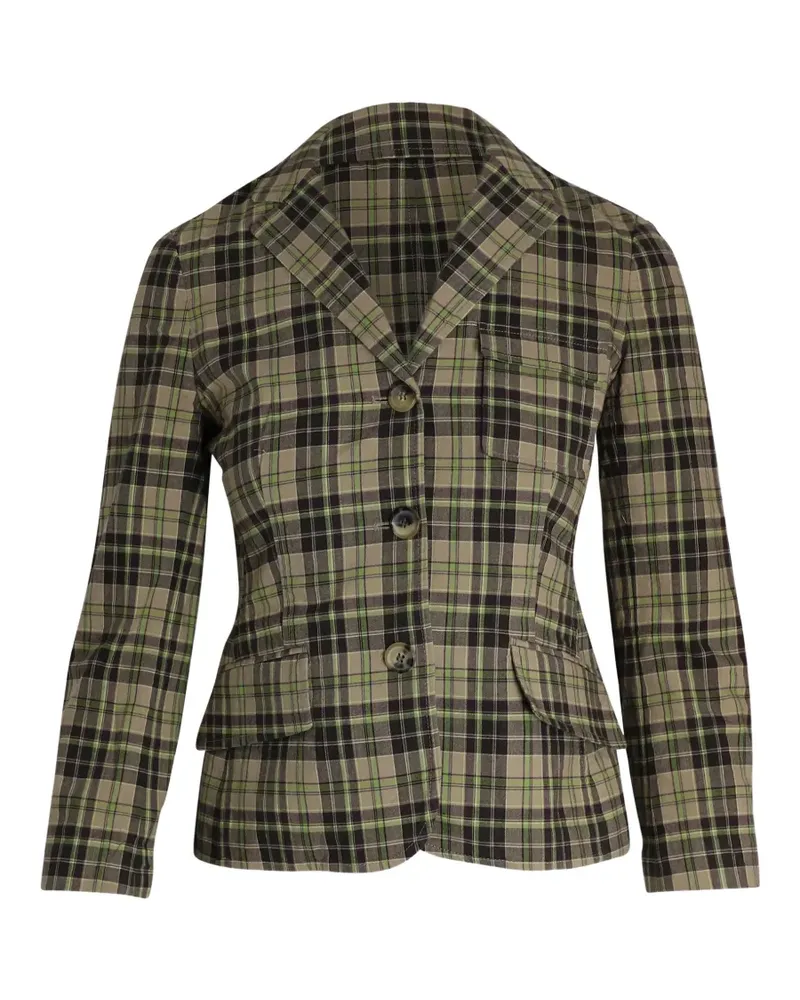 Theory tartan print blazer - Nude Nude