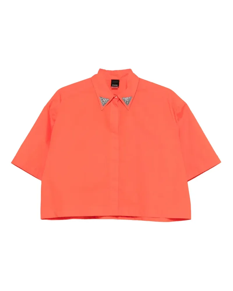 Pinko embellished-collar shirt - Orange Orange