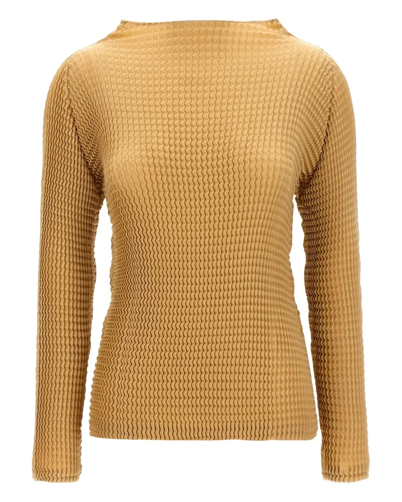Issey Miyake Klassisches Langarmshirt - Nude Nude