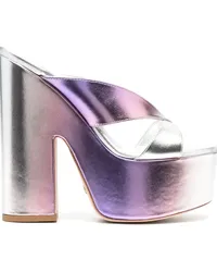 Stuart Weitzman Metallische Mules 160mm Violett