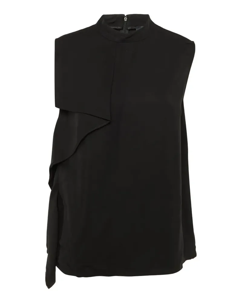 Roberto Cavalli draped sleeveless blouse - Schwarz Schwarz
