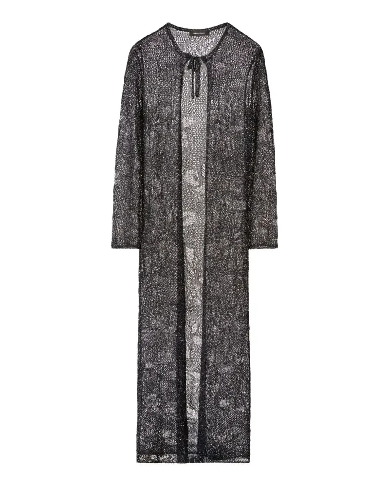 Fabiana Filippi tie-neck sequin-embellished cardigan - Schwarz Schwarz
