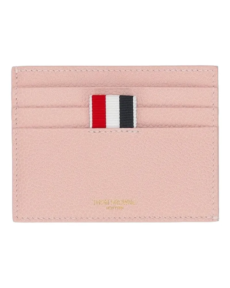 Thom Browne pebble-grain leather card holder - Rosa Rosa