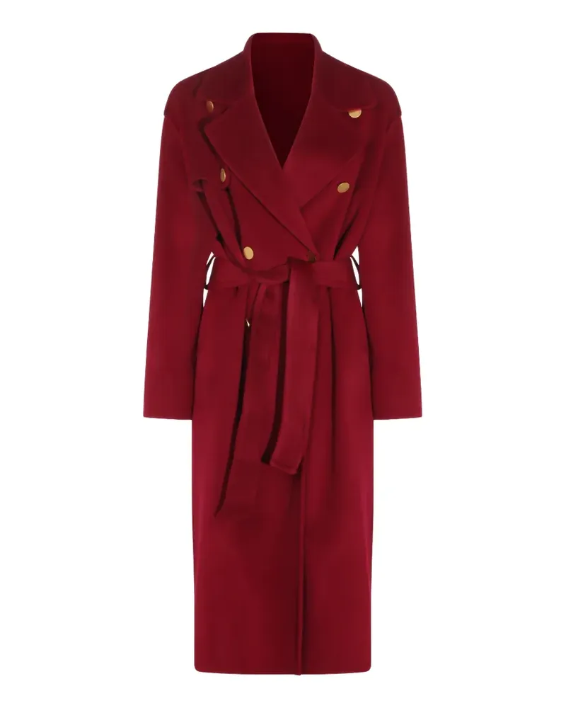 Alberta Ferretti belted double-breasted coat - Rot Rot