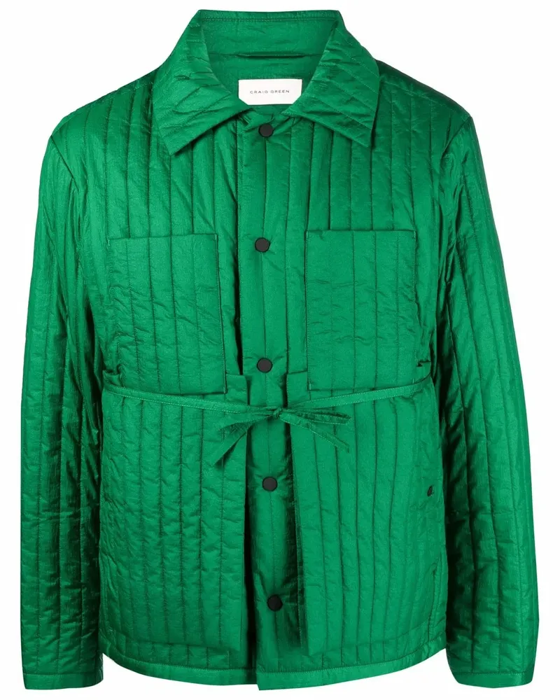 Craig Green Gesteppte Jacke mit Knöpfen - Grün Grün