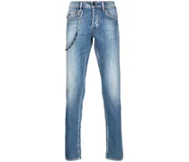 Gerade Jeans mit Kettendetail