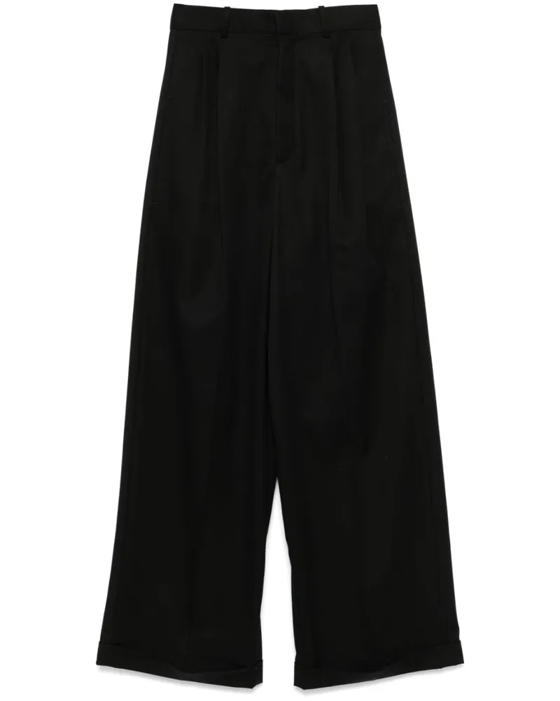 Loewe Hose mit Bundfalten - Schwarz Schwarz