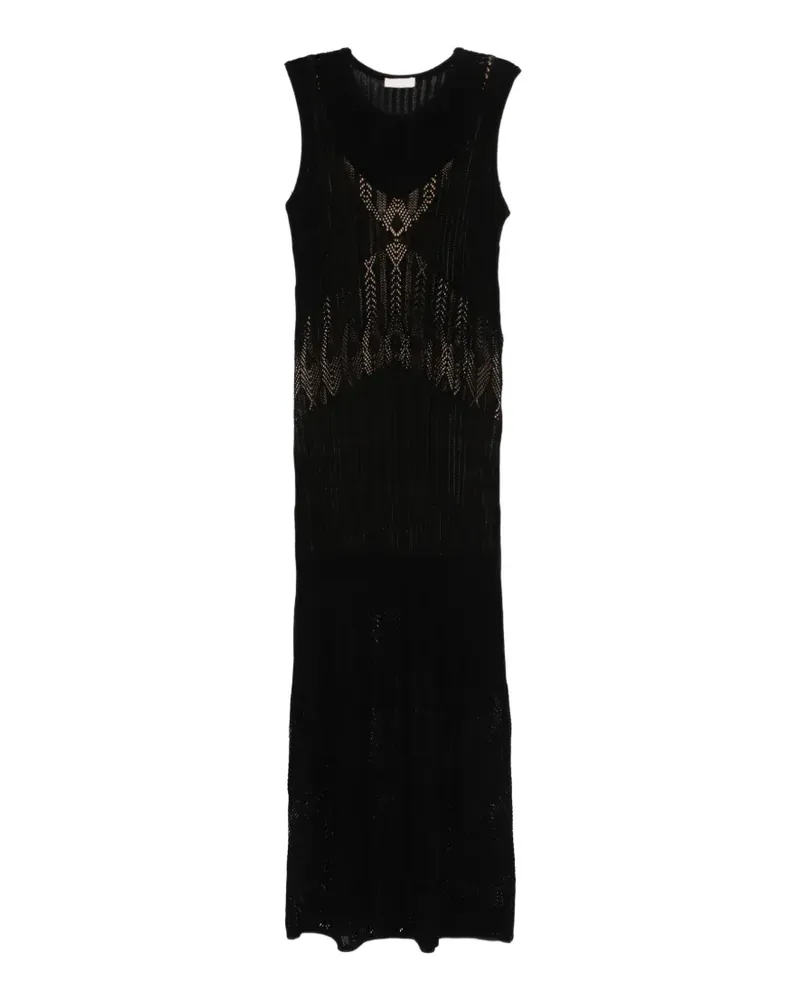 Liu Jo crochet maxi dress - Schwarz Schwarz