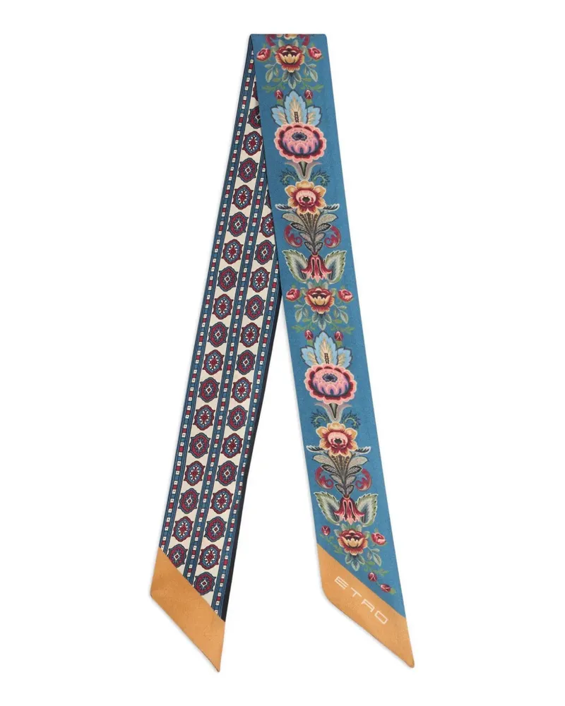 Etro Schal mit Paisleymuster - Blau Blau