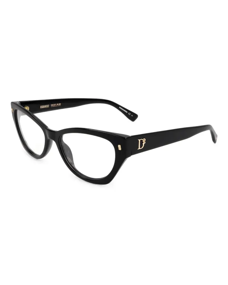 Dsquared2 Brille mit Cat-Eye-Gestell - Schwarz Schwarz