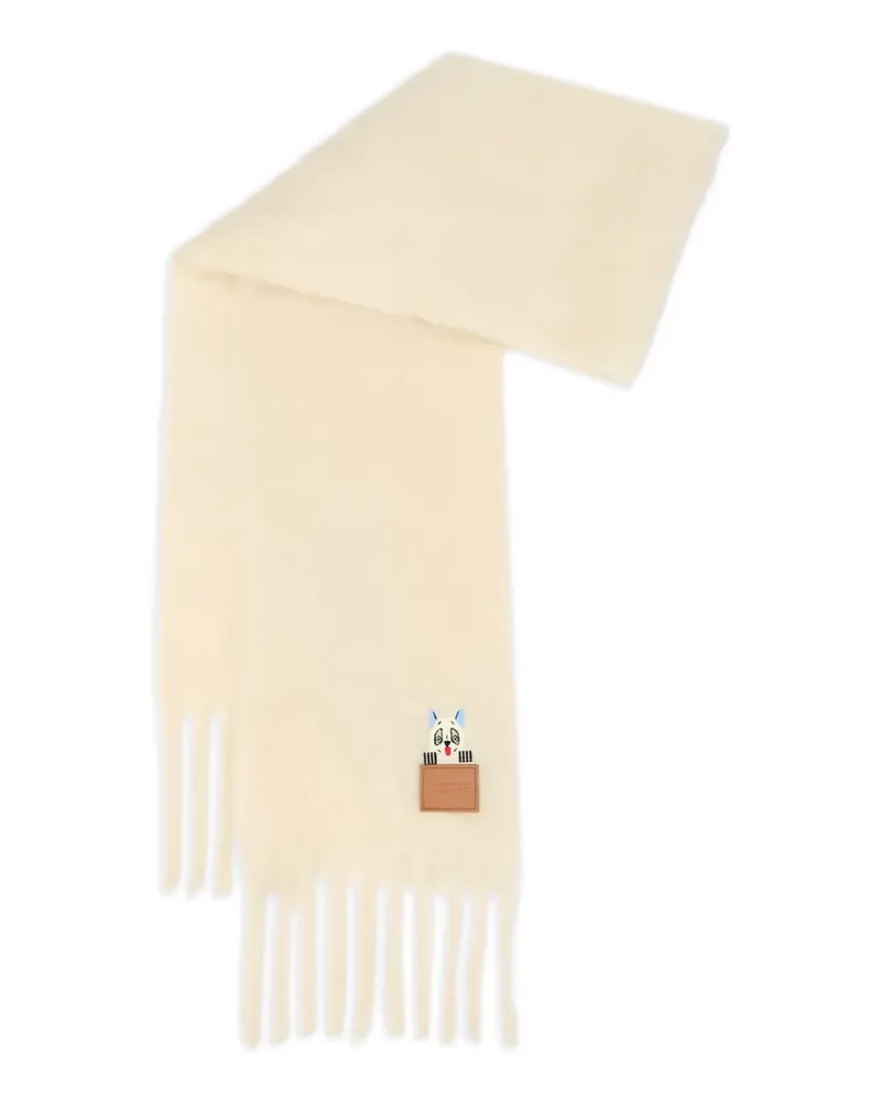 Loewe Schal mit Fransen - Weiß Weiß
