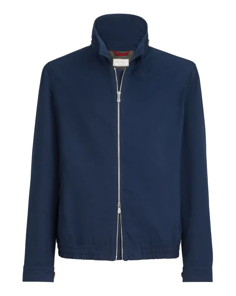 Brunello Cucinelli Outdoor-Jacke aus wasserabweisender Mikrofaser - Blau Blau