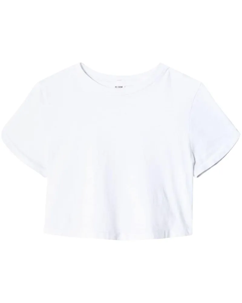 RE/DONE Klassisches Cropped-T-Shirt - Weiß Weiß
