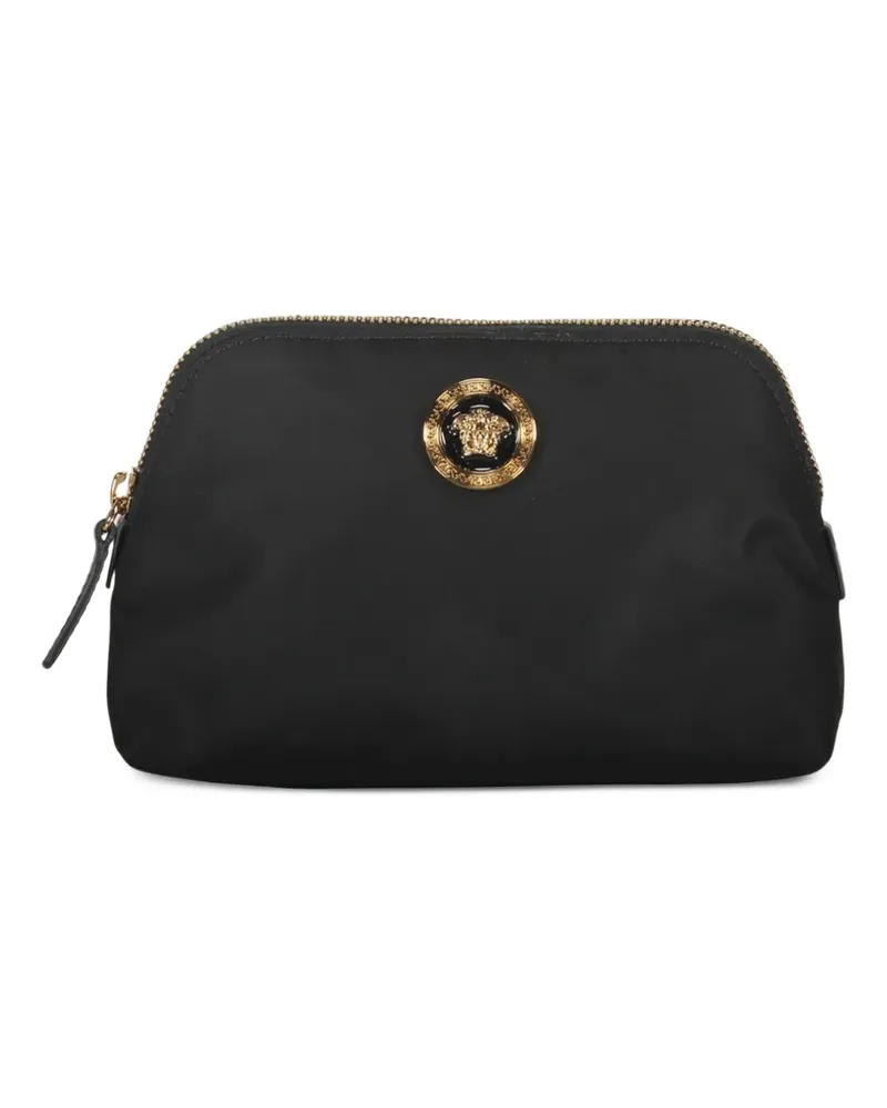 Versace Kosmetiktasche mit Logo-Schild - Schwarz Schwarz