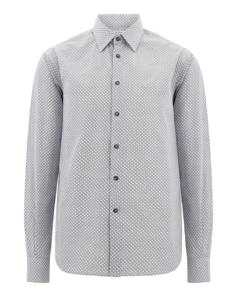 Ferragamo micro-patterned shirt - Weiß Weiß