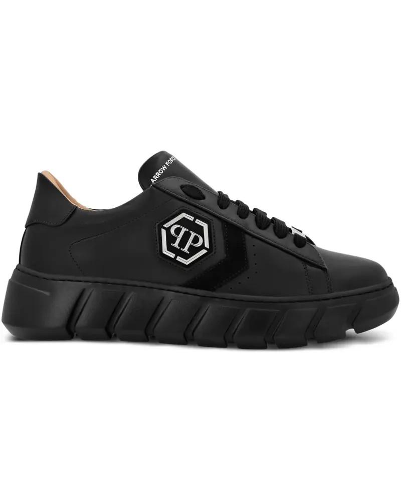 Philipp Plein Hexagon Lo-Top Sneakers - Schwarz Schwarz