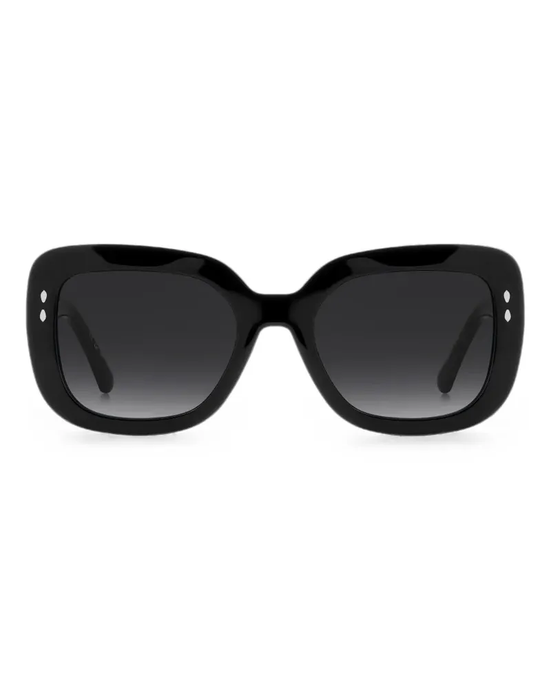 Isabel Marant Eckige Sonnenbrille mit Farbverlauf-Gläsern - Schwarz Schwarz