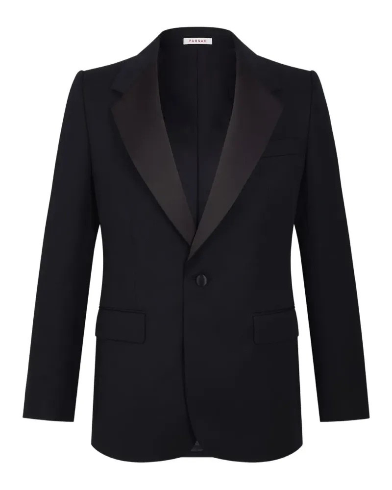 FURSAC peak-lapel blazer - Schwarz Schwarz