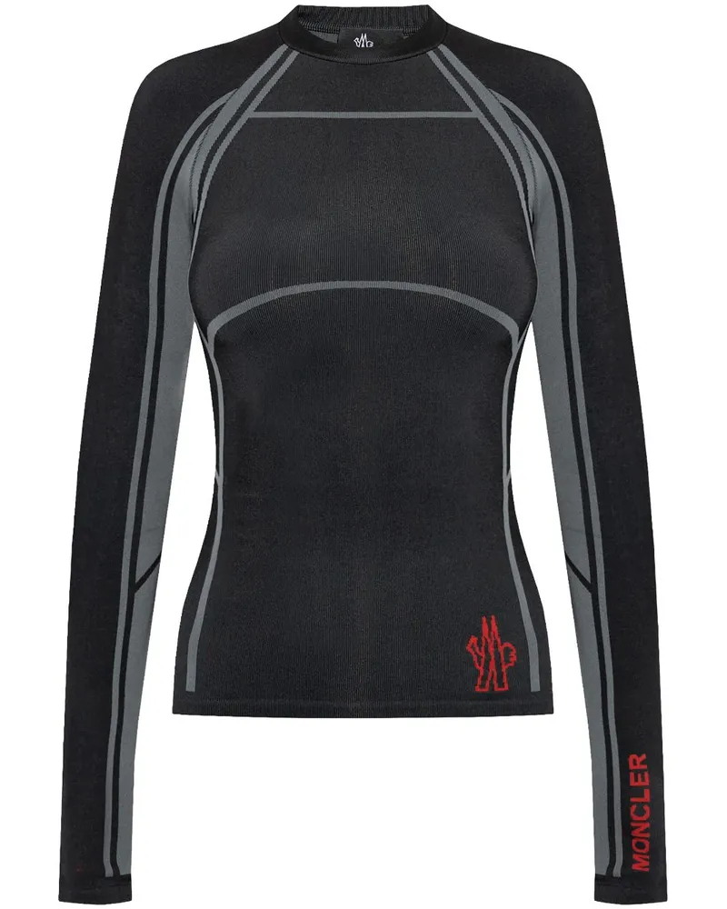Moncler Langarmshirt im Layering-Look - Schwarz Schwarz