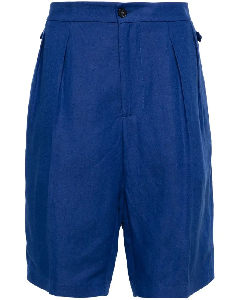 Patrizia Pepe Shorts mit Falten - Blau Blau