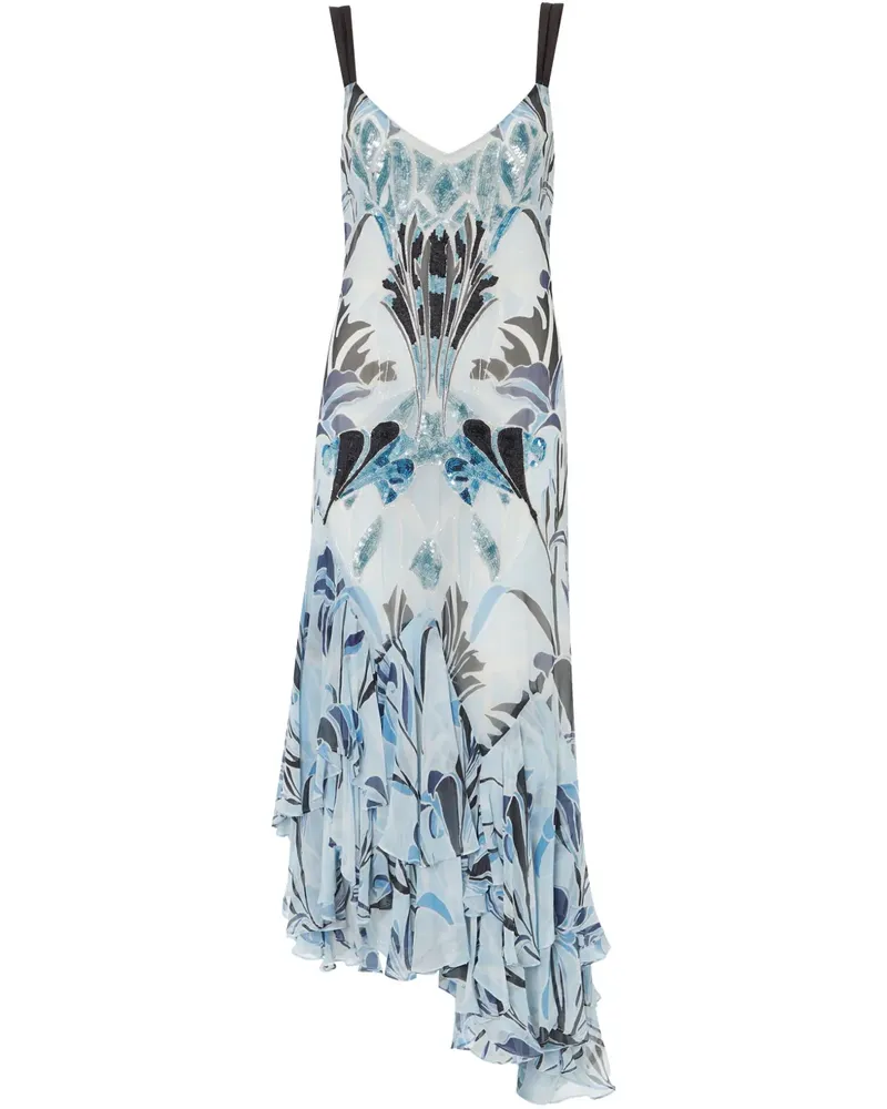 Temperley London Gerüschtes Alani Kleid - Blau Blau