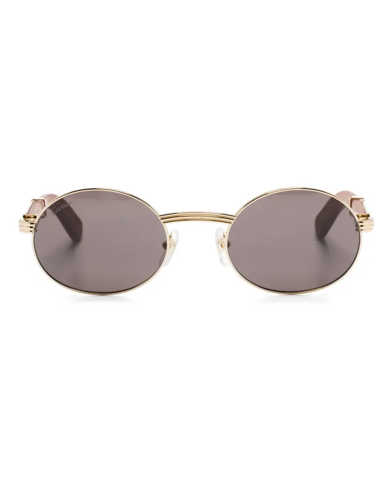 Cartier Sonnenbrille mit ovalem Gestell - Gold Gold