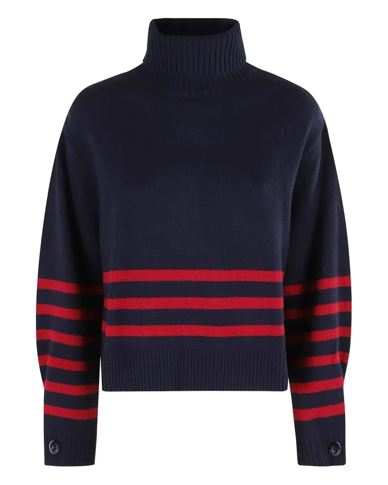 Semicouture Elisa Pullover mit gestreiften Ärmeln - Blau Blau