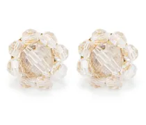 Blüten-Ohrringe mit Perlen