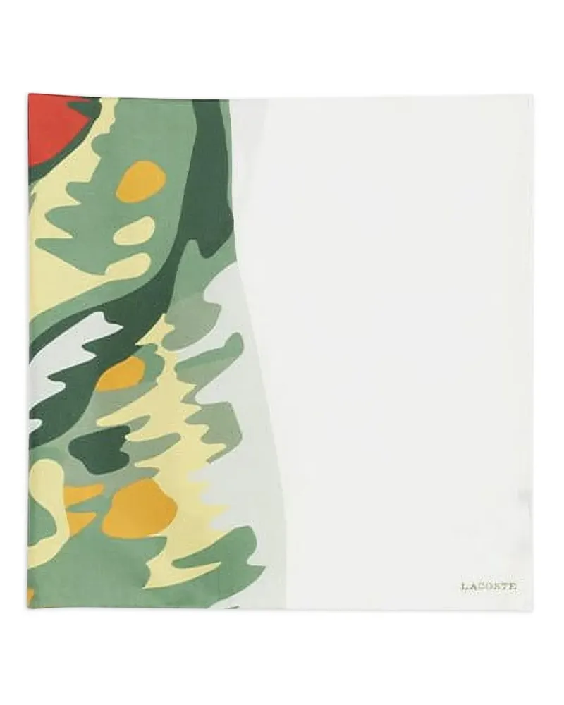Lacoste Schal mit Kroko-Print - Weiß Weiß