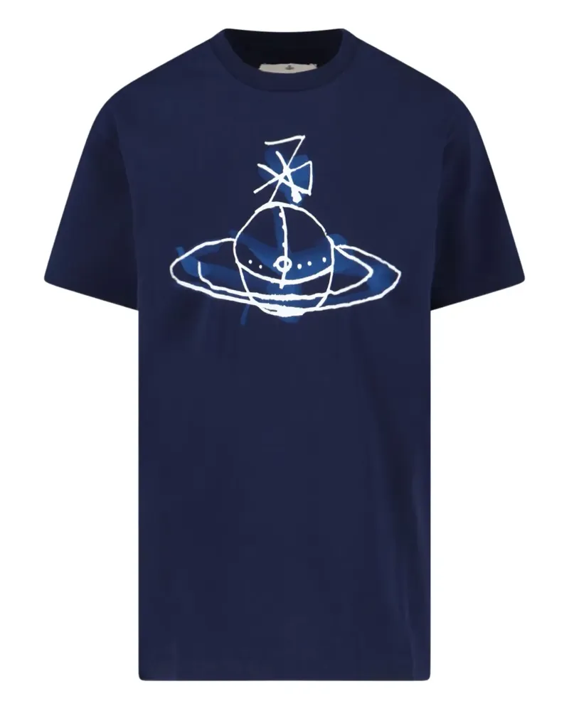 Vivienne Westwood T-Shirt mit Orb-Print - Blau Blau