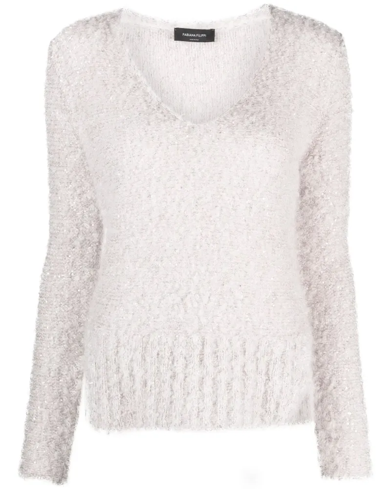 Fabiana Filippi Pullover mit V-Ausschnitt - Grau Grau