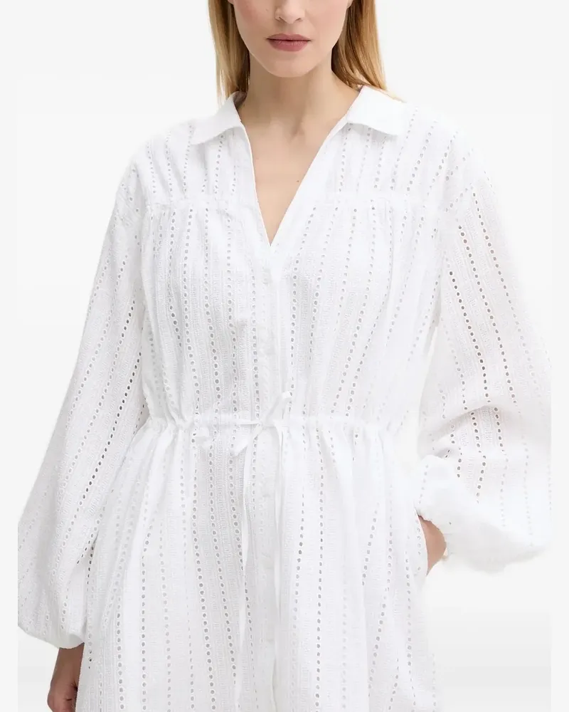 Samsøe & Samsøe Samanarola Minikleid mit Ösendetail - Weiß Weiß