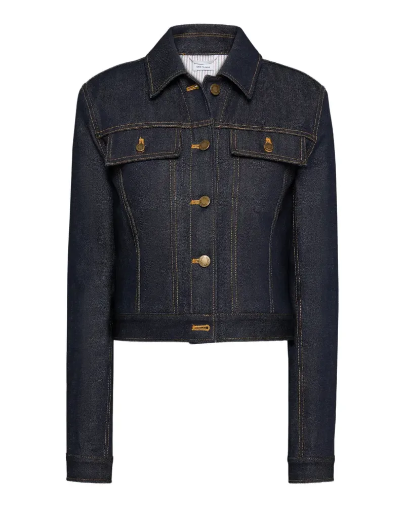 Thom Browne Jeansjacke mit spitzem Kragen - Blau Blau