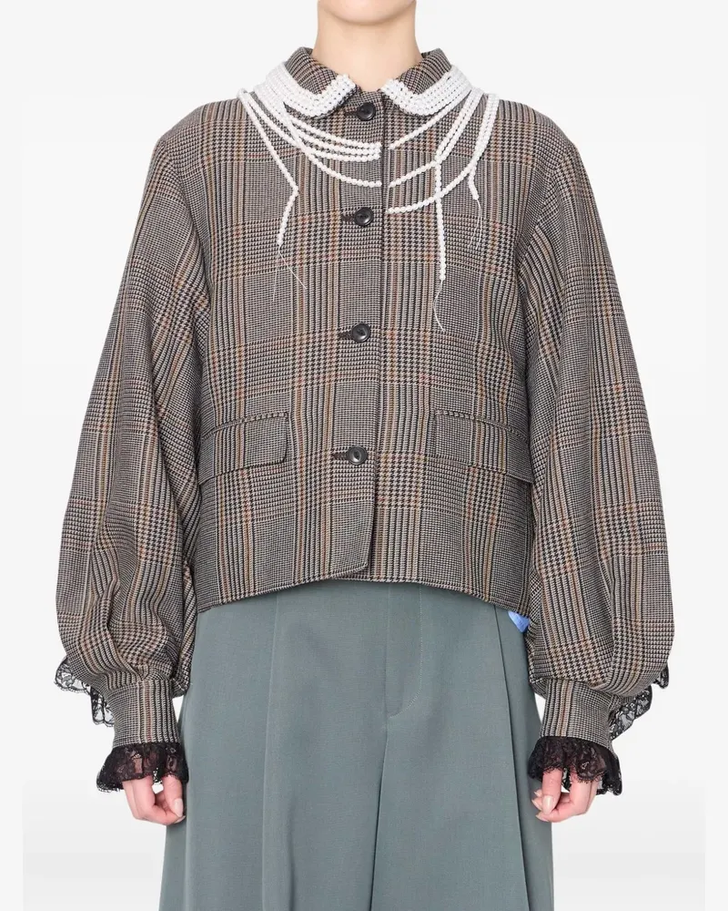 kolor Karierte Jacke - Braun Braun