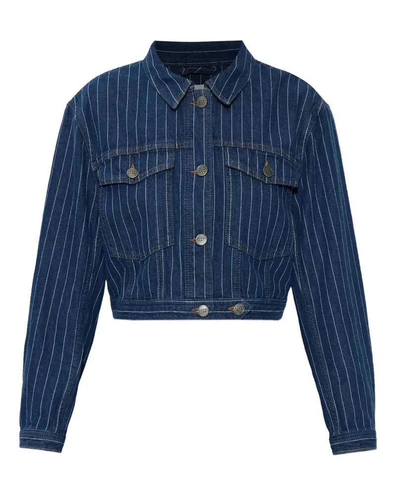 MUNTHE Lindy pinstripe cropped jacket - Blau Blau