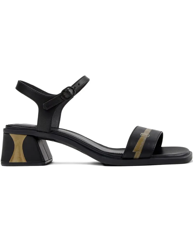 Camper Kora Sandalen mit Blockabsatz - Schwarz Schwarz