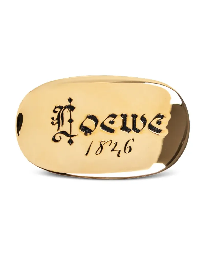 Loewe Ring mit Logo-Gravur - Gold Gold