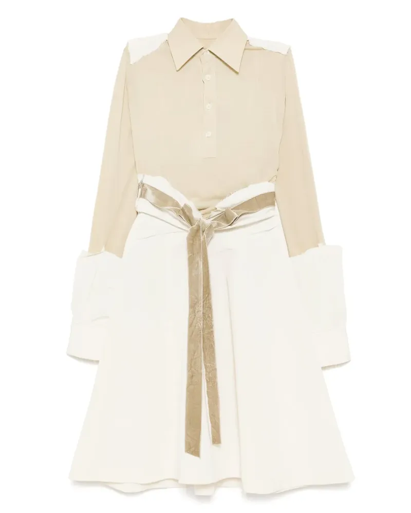Maison Margiela Patchwork-Kleid mit Gürtel - Nude Nude