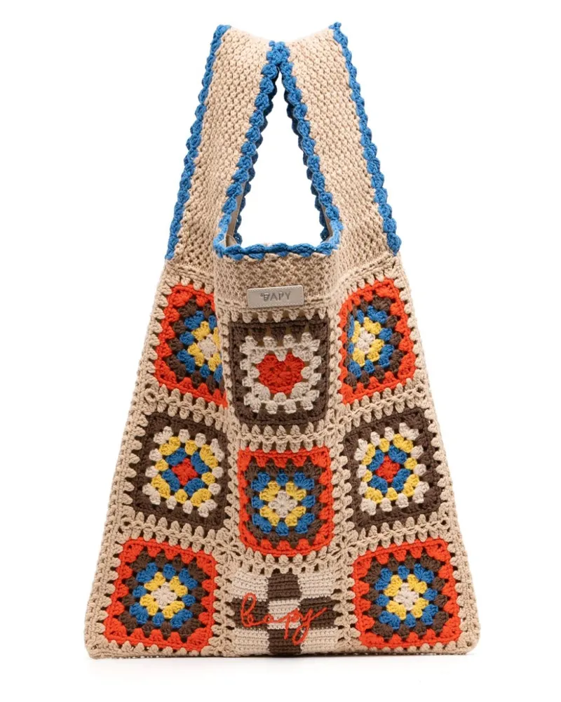 BAPE Gehäkelte Handtasche - Nude Nude