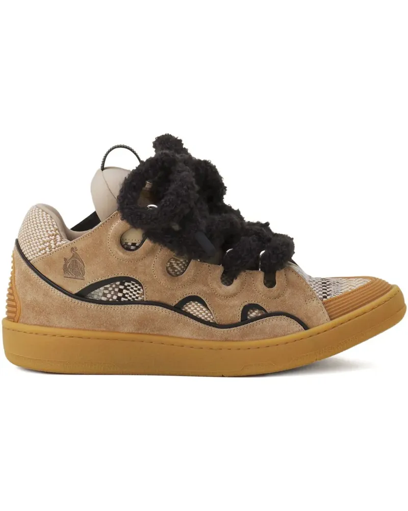 Lanvin Sneakers mit Shearling - Nude Nude