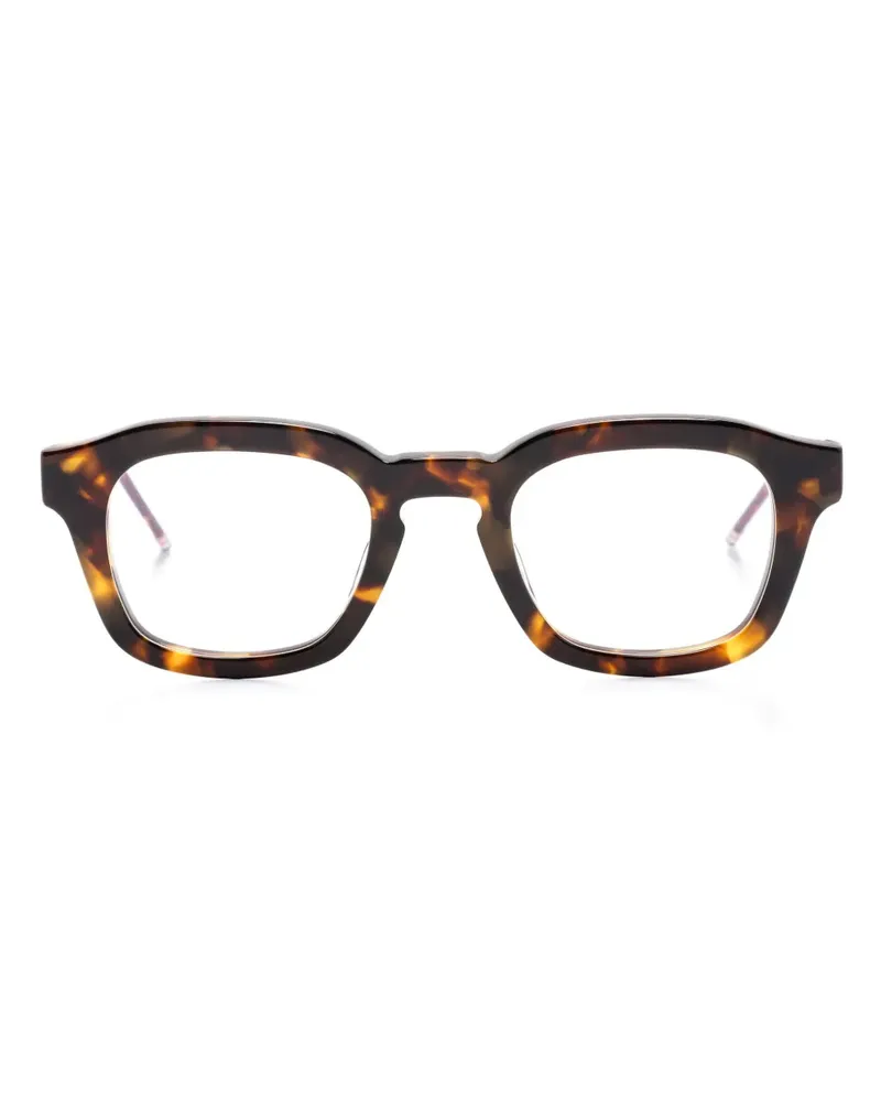 Thom Browne Brille mit breitem Gestell - Braun Braun