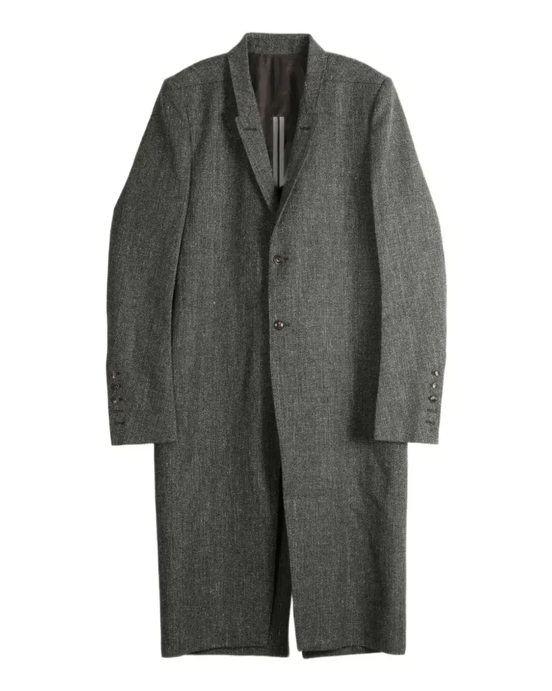 Rick Owens Einreihiger Concordian Mantel - Grau Grau
