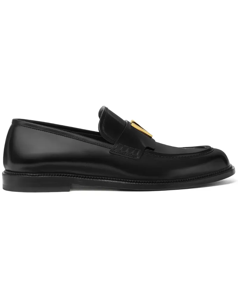 Versace Loafer mit Logo-Schild - Schwarz Schwarz