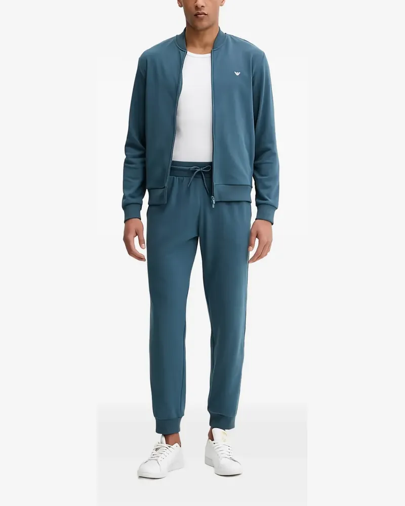 Emporio Armani logo-embroidered tracksuit - Blau Blau