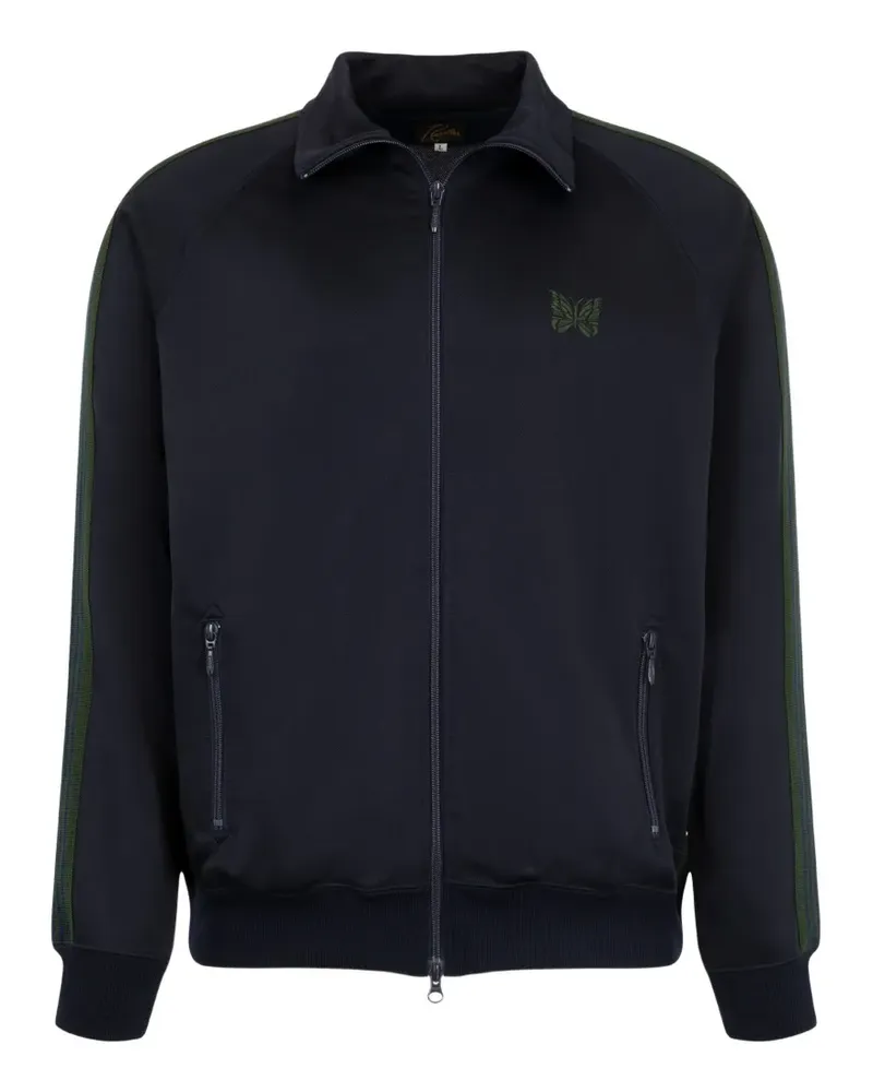 NEEDLES side-stripe zip-up sweatshirt - Blau Blau