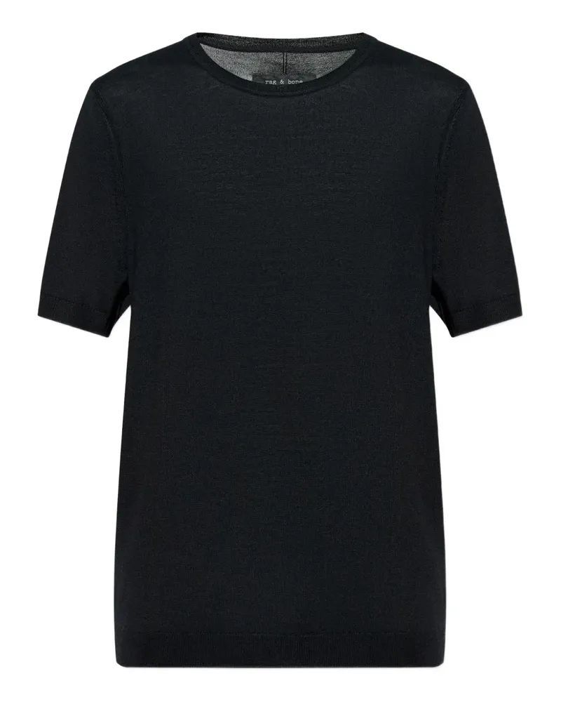 Rag & Bone Geripptes T-Shirt - Schwarz Schwarz